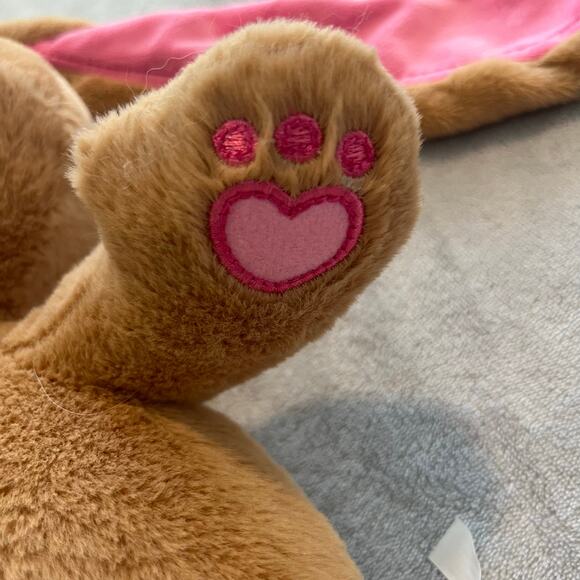 Build A Bear Workshop Brown Pink Kabu Pawlette Bunny 2018 Retired 17 inch Plush - Picture 7 of 9